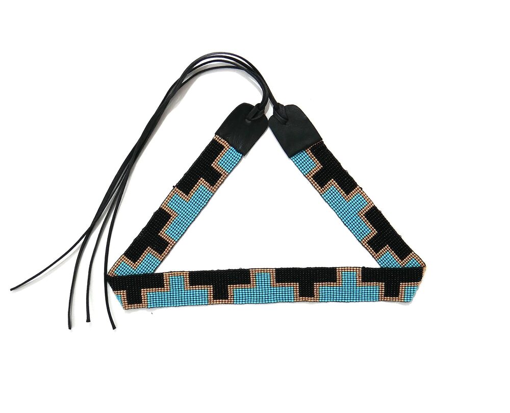 9271 Beaded Hat Band Native American Style Southwestern Cowboy Rode